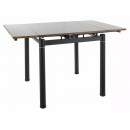 Стол обеденный SIGNAL GD082 орех винтажный/черный мат 80-131/80